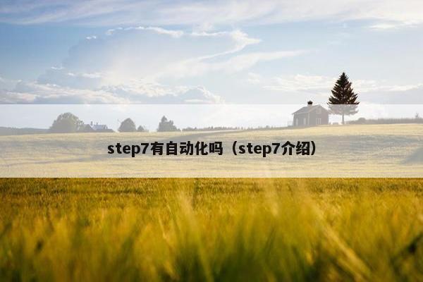 step7有自动化吗（step7介绍）